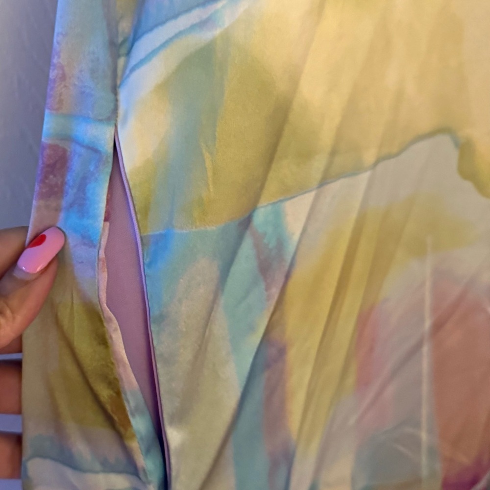 Abstract Multicolor Backless Dress - Picture 2 of 4